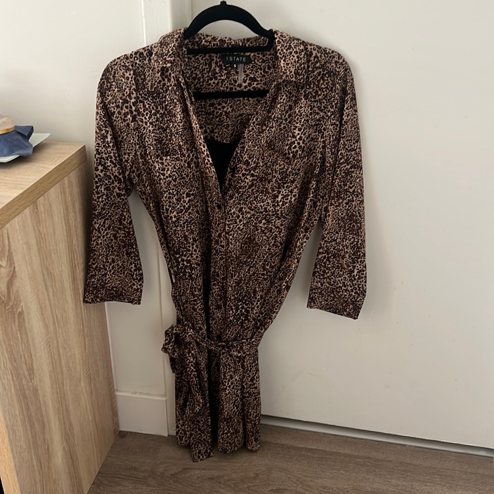 1 State Cheetah Print Dress